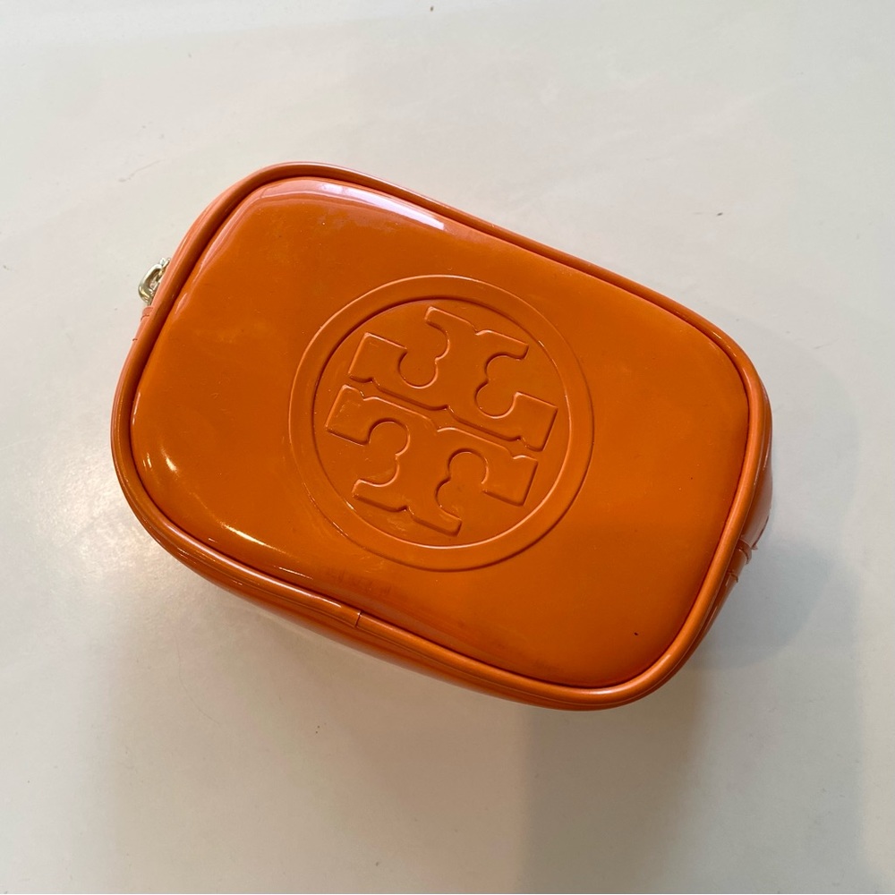 Orange Tory Burch Cosmetic Bag